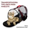 Transportadora Bolsa para Mascota Tipo Arco Viaje Seguro y Cómodo para Perros y Gatos