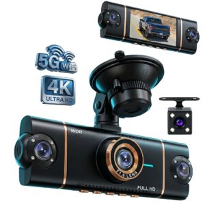 Dash Cam WIFI 5G 4K 4 Canales 360° Full HD Máxima Evidencia en Carretera