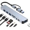 Conectividad Total Hub Multi‑Puerto 8 en 1 USB-C/3.0 + SD/MiniSD