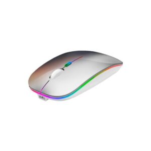 Precisión y Estilo Mouse Nextep Inalámbrico Recargable RGB 1600 dpi Plata