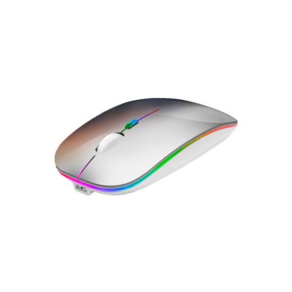 Precisión y Estilo Mouse Nextep Inalámbrico Recargable RGB 1600 dpi Plata