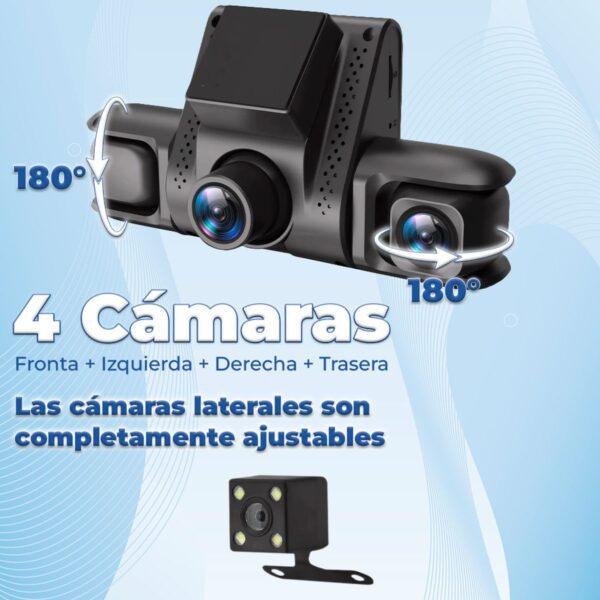 Dash Cam WiFi 4 Lentes 1080p con Pantalla  Protege tu viaje