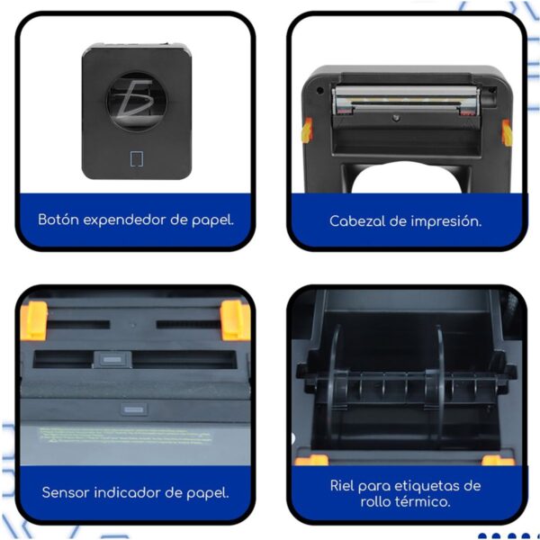 Impresora Térmica de Etiquetas 4x6 Bluetooth  Rápida, Compacta y Sin Tinta