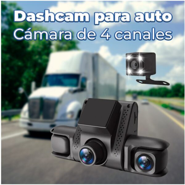 Dash Cam WiFi 4 Lentes 1080p con Pantalla  Protege tu viaje