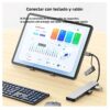 Conectividad Total Hub Multi‑Puerto 8 en 1 USB-C/3.0 + SD/MiniSD