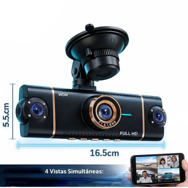 Dash Cam WIFI 5G 4K 4 Canales 360° Full HD Máxima Evidencia en Carretera