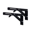 Kit de 2 Soportes Ménsula Brazo Abatible Plegable Negro Resistencia y Practicidad en tu Espacio