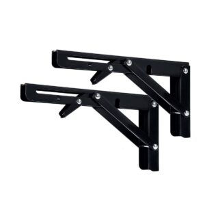 Kit de 2 Soportes Ménsula Brazo Abatible Plegable Negro Resistencia y Practicidad en tu Espacio
