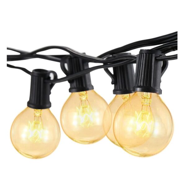 Guirnalda de Luces 7.5m 25 Focos G40 Impermeable Ambiente Cálido y Decoración Perfecta