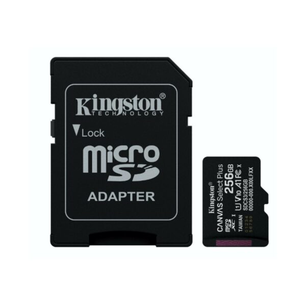 Kingston MicroSD 256GB UHS-I Clase 10 Almacenamiento Rápido y Confiable en Todo Momento