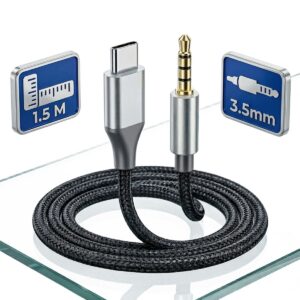 1 Cable Audio USB-C a Jack 3.5mm 1.5m Conexión Clara y Compatibilidad Universal