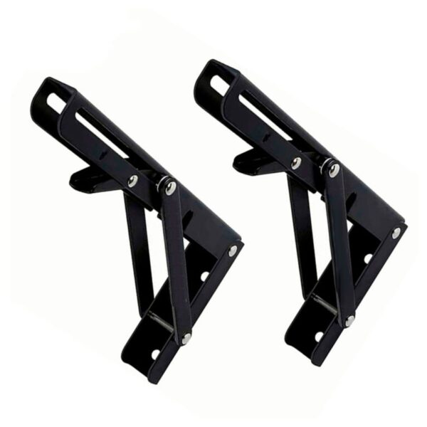 Kit de 2 Soportes Ménsula Brazo Abatible Plegable Negro Resistencia y Practicidad en tu Espacio