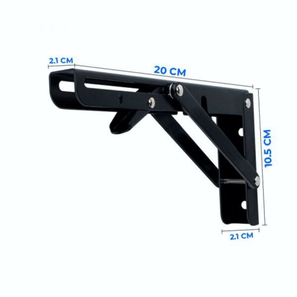 Kit de 2 Soportes Ménsula Brazo Abatible Plegable Negro Resistencia y Practicidad en tu Espacio