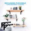 Kit de 2 Soportes Ménsula Brazo Abatible Plegable Negro Resistencia y Practicidad en tu Espacio