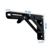 Kit de 2 Soportes Ménsula Brazo Abatible Plegable Negro Resistencia y Practicidad en tu Espacio