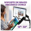 Soporte Doble Para Monitor o Pantalla Ajustable 13 a 30 Pulgadas Máxima Ergonomía y Productividad