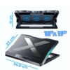 Base Enfriadora 6 Ventiladores USB para Laptop de 12 a17 Pulgadas Rendimiento sin Calor