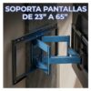 Soporte TV 23-65 Pulgadas Brazo Doble Acero Reforzado Instalación Segura y Ángulo Perfecto