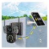 Cámara de Seguridad Solar 4G 3MP HD Doble Lente Vigilancia Exterior Autónoma y Conectada en Todo Momento