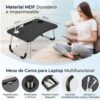Mesa Plegable Laptop de hasta 17” con USB  Lámpara y Ventilador Trabaja Cómodo