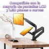 Soporte Doble Para Monitor o Pantalla Ajustable 13 a 30 Pulgadas Máxima Ergonomía y Productividad