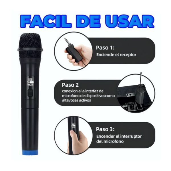 Micrófono Inalámbrico 2 en 1 Profesional Karaoke Canta sin Límites