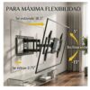 Soporte TV 23-65 Pulgadas Brazo Doble Acero Reforzado Instalación Segura y Ángulo Perfecto