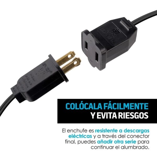 Guirnalda de Luces 7.5m 25 Focos G40 Impermeable Ambiente Cálido y Decoración Perfecta