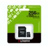 Kingston MicroSD 256GB UHS-I Clase 10 Almacenamiento Rápido y Confiable en Todo Momento