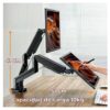 Soporte Doble Para Monitor o Pantalla Ajustable 13 a 30 Pulgadas Máxima Ergonomía y Productividad