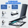 Base Enfriadora 6 Ventiladores USB para Laptop de 12 a17 Pulgadas Rendimiento sin Calor