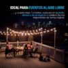 Guirnalda de Luces 7.5m 25 Focos G40 Impermeable Ambiente Cálido y Decoración Perfecta