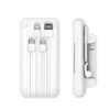 Power Bank 2 en 1 con Base Soporte + 4 Cables Integrados 10000 mAh Energía Portátil y Organización Total