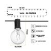 Guirnalda de Luces 7.5m 25 Focos G40 Impermeable Ambiente Cálido y Decoración Perfecta