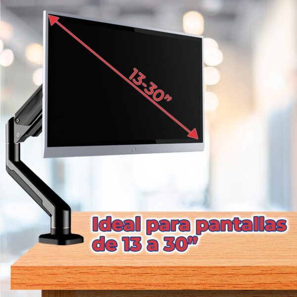 Soporte de Pantalla Brazo Móvil 13-30 Pulgadas Ajustable Ergonomía y Comodidad en tu Escritorio