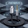 Cable Audio USB-C a Jack 3.5mm 1.5m Conexión Clara y Compatibilidad Universal