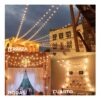 Guirnalda de Luces 7.5m 25 Focos G40 Impermeable Ambiente Cálido y Decoración Perfecta