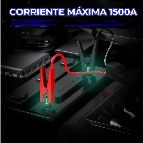 Cargador Portátil para Auto Capacidad de Arranque 1500A Respaldo de 6000 mAh Gran Energía en Emergencias
