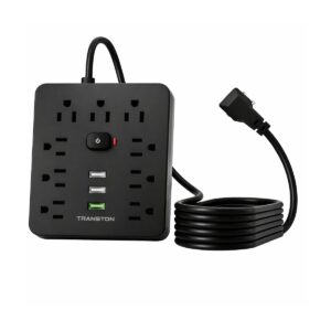 Multicontacto Transton 9 Tomas + 3 USB  Energía Segura y Conexión Práctica