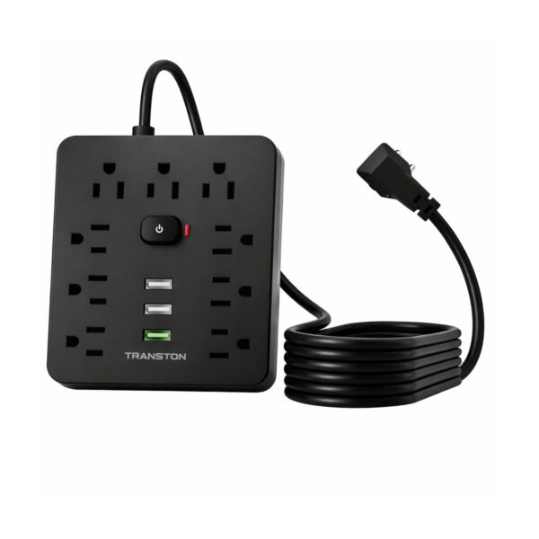 Multicontacto Transton 9 Tomas + 3 USB  Energía Segura y Conexión Práctica