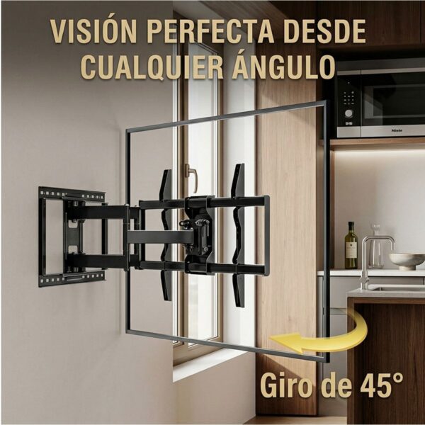Soporte TV 23-65 Pulgadas Brazo Doble Acero Reforzado Instalación Segura y Ángulo Perfecto