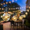 Guirnalda de Luces 7.5m 25 Focos G40 Impermeable Ambiente Cálido y Decoración Perfecta