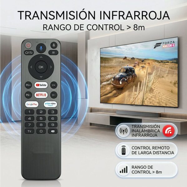 Control Remoto para Smart TV Android Google con Voz Manejo Inteligente y Comodidad Total
