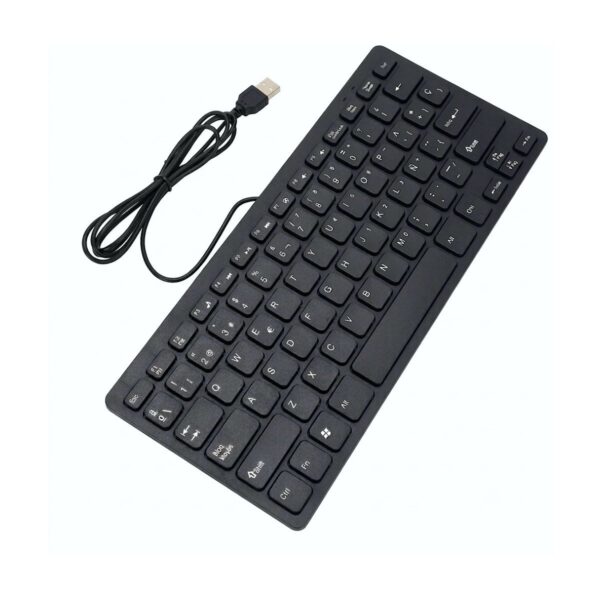 Mini Teclado USB 78 Teclas Español Compacto y Confiable para Tu Escritorio
