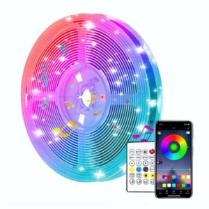 Tira LED RGB 5m Control y App Bluetooth Iluminación Inteligente y Ambiente Personalizado