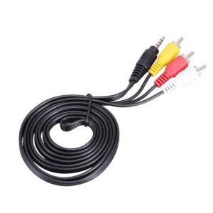 Cable TV de 3.5mm Macho a 3 RCA Macho Conexión Estable y Sonido Nítido