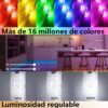 Tira LED RGB 5m Control y App Bluetooth Iluminación Inteligente y Ambiente Personalizado