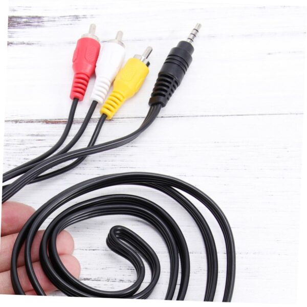 Cable TV de 3.5mm Macho a 3 RCA Macho Conexión Estable y Sonido Nítido