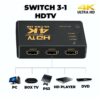 Switch HDMI 4K 3 Puertos con Control Remoto  Conecta Consolas y PC en una Sola Pantalla