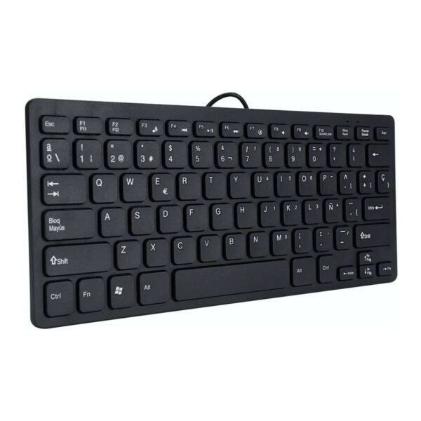Mini Teclado USB 78 Teclas Español Compacto y Confiable para Tu Escritorio
